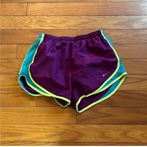 Nike Women's Purple and Teal Shorts